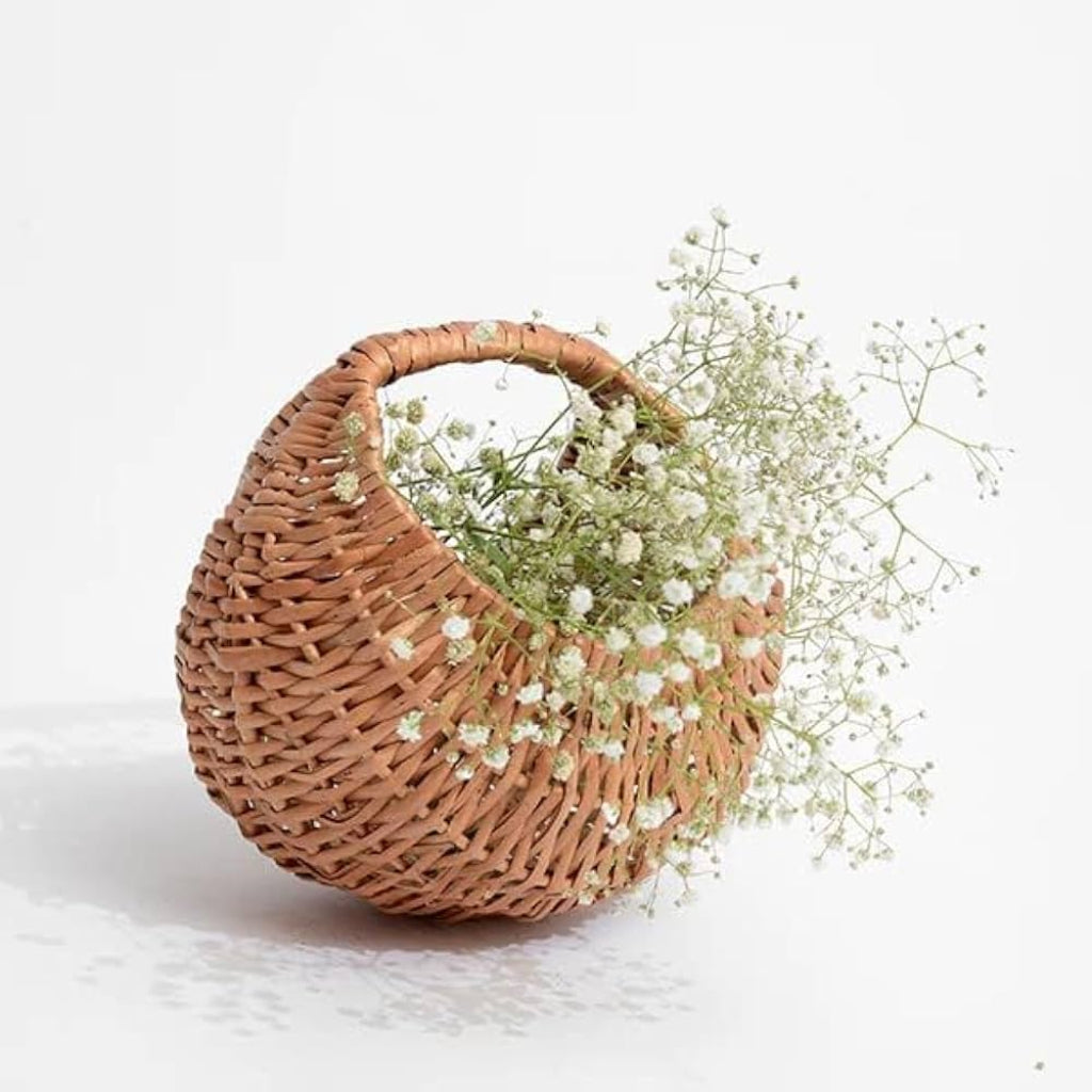 Hand made Moon Wicker Basket