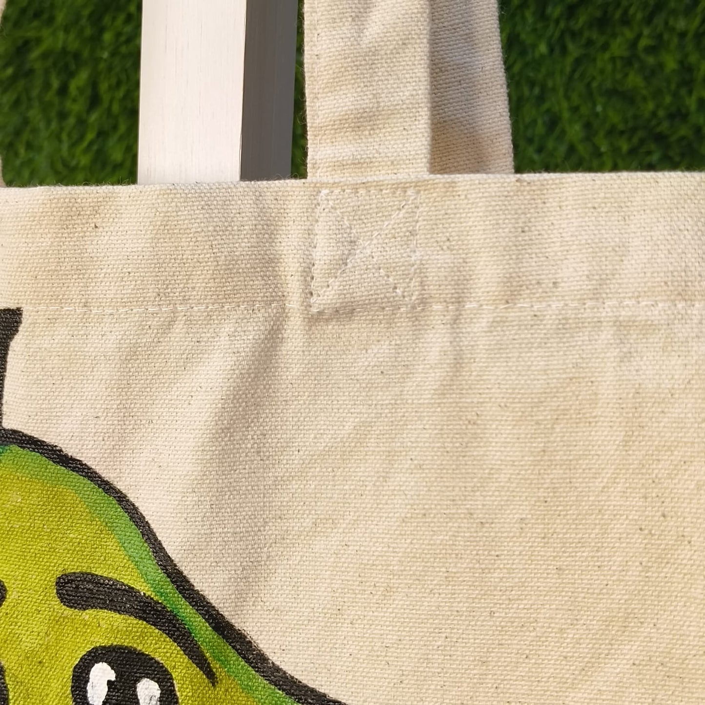 HAND PAINTED CANVAS TOTE BAG, Tote Bag