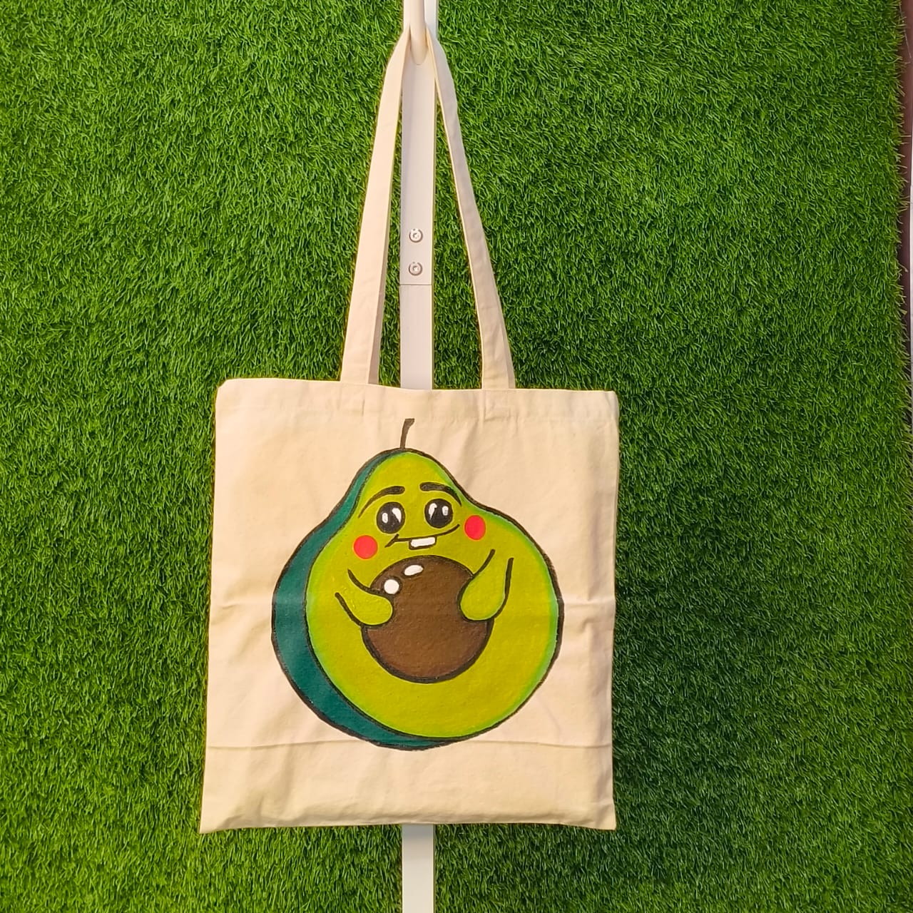 HAND PAINTED CANVAS TOTE BAG, Tote Bag