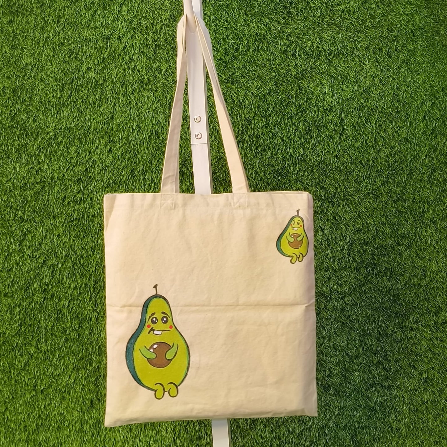 HAND PAINTED CANVAS TOTE BAG, Tote Bag