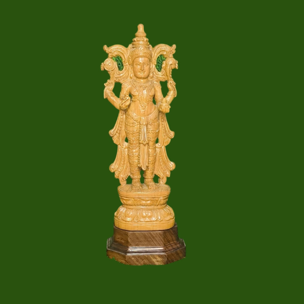 Wooden Dhanwanthari Murthy Idol