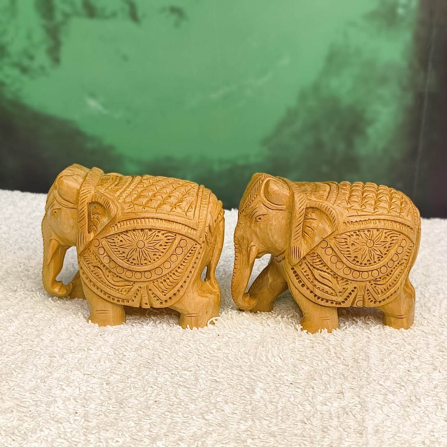 Wooden Handicraft Elephant Showpiece