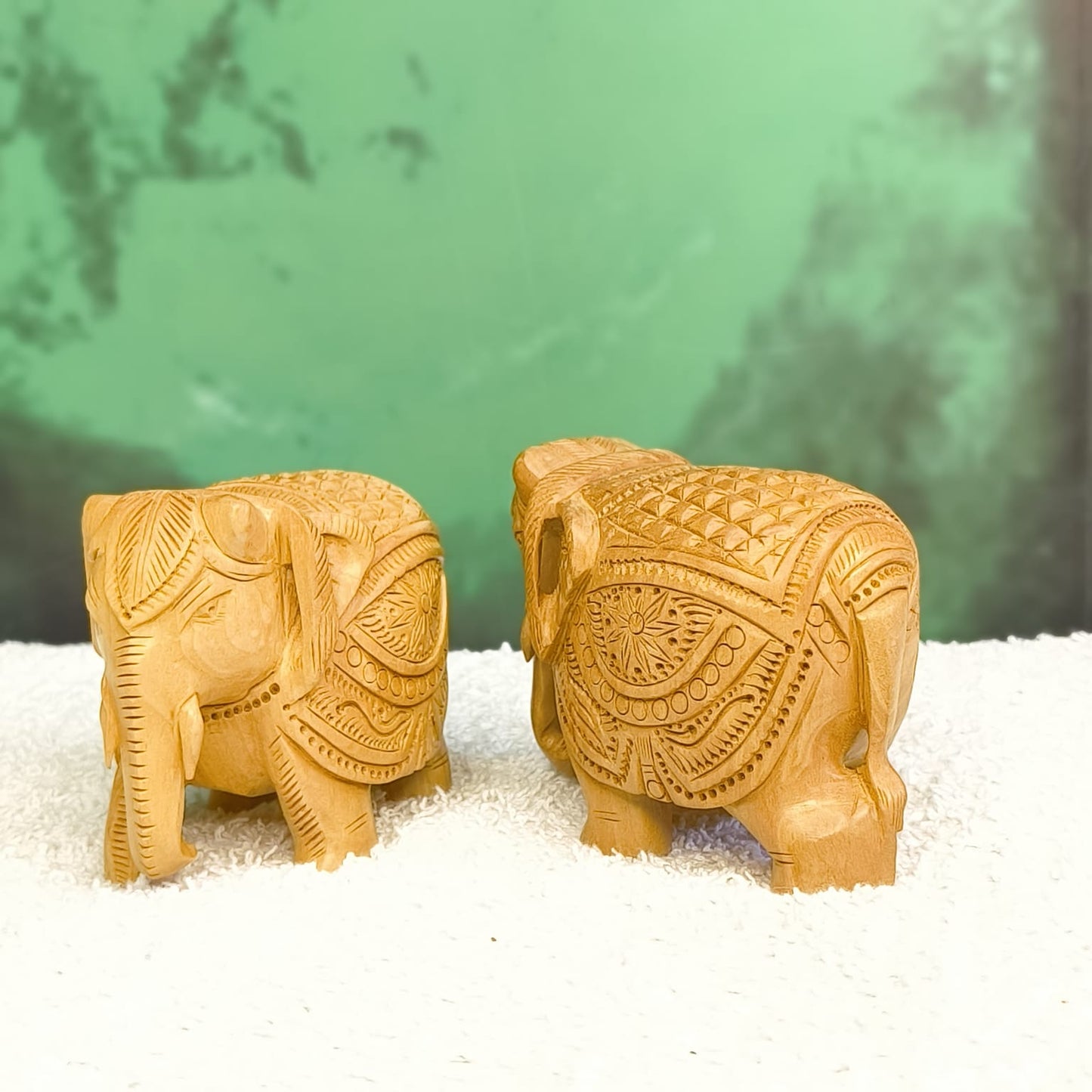 Wooden Handicraft Elephant Showpiece