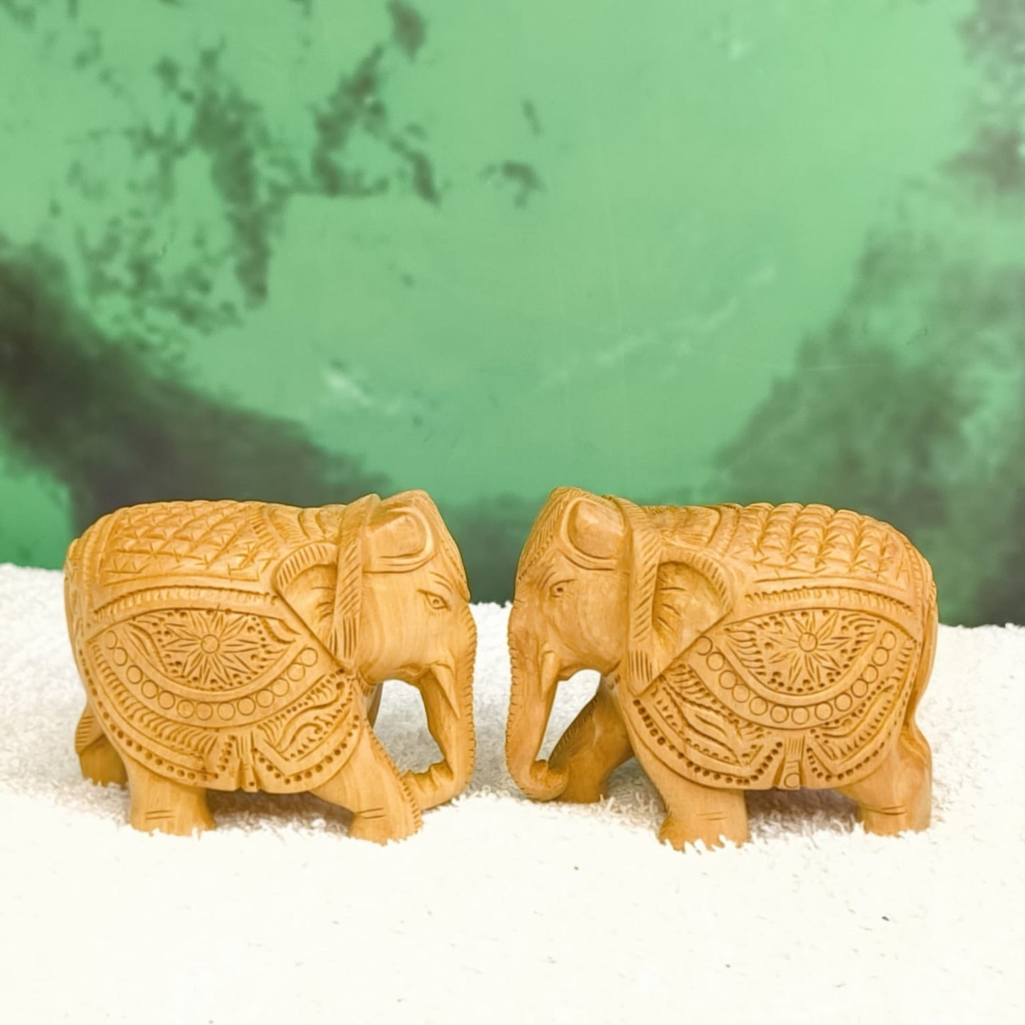 Wooden Handicraft Elephant Showpiece