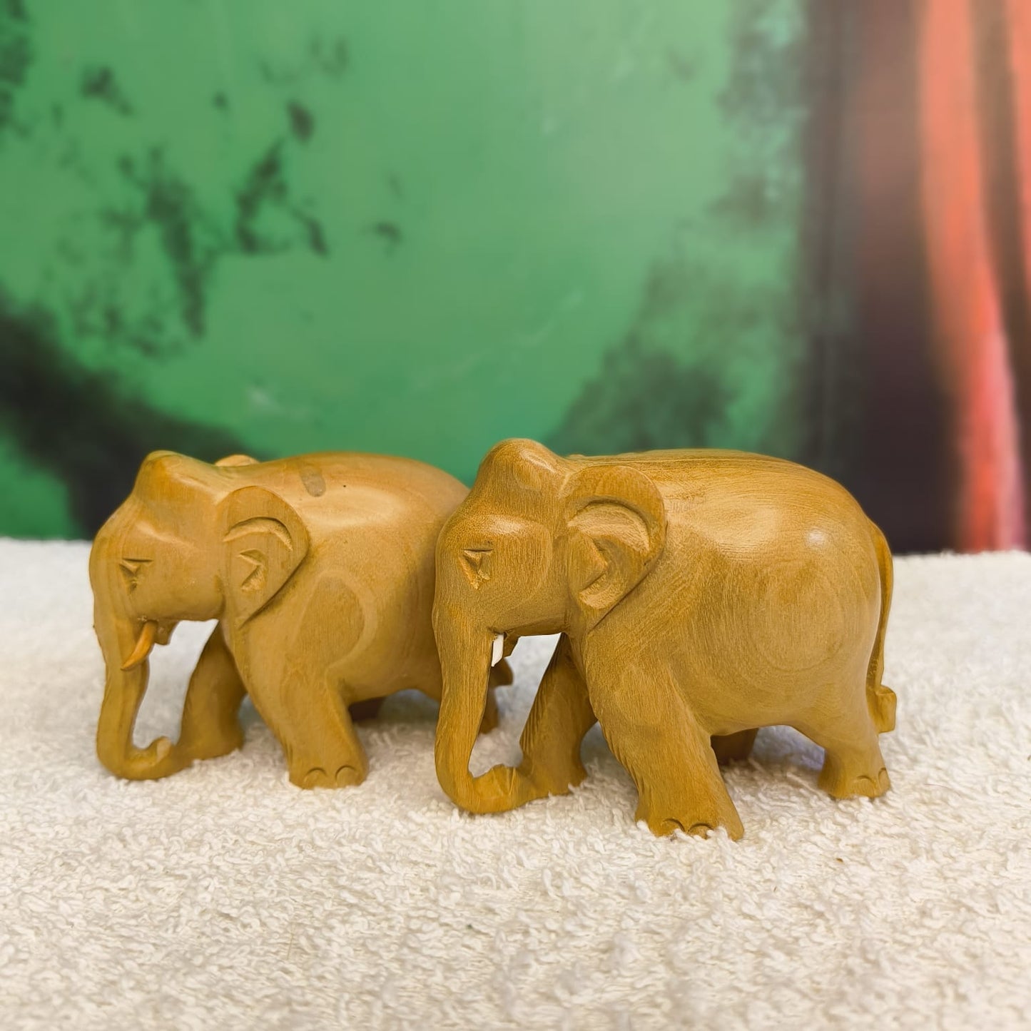 Wooden Handicraft Elephant Showpiece
