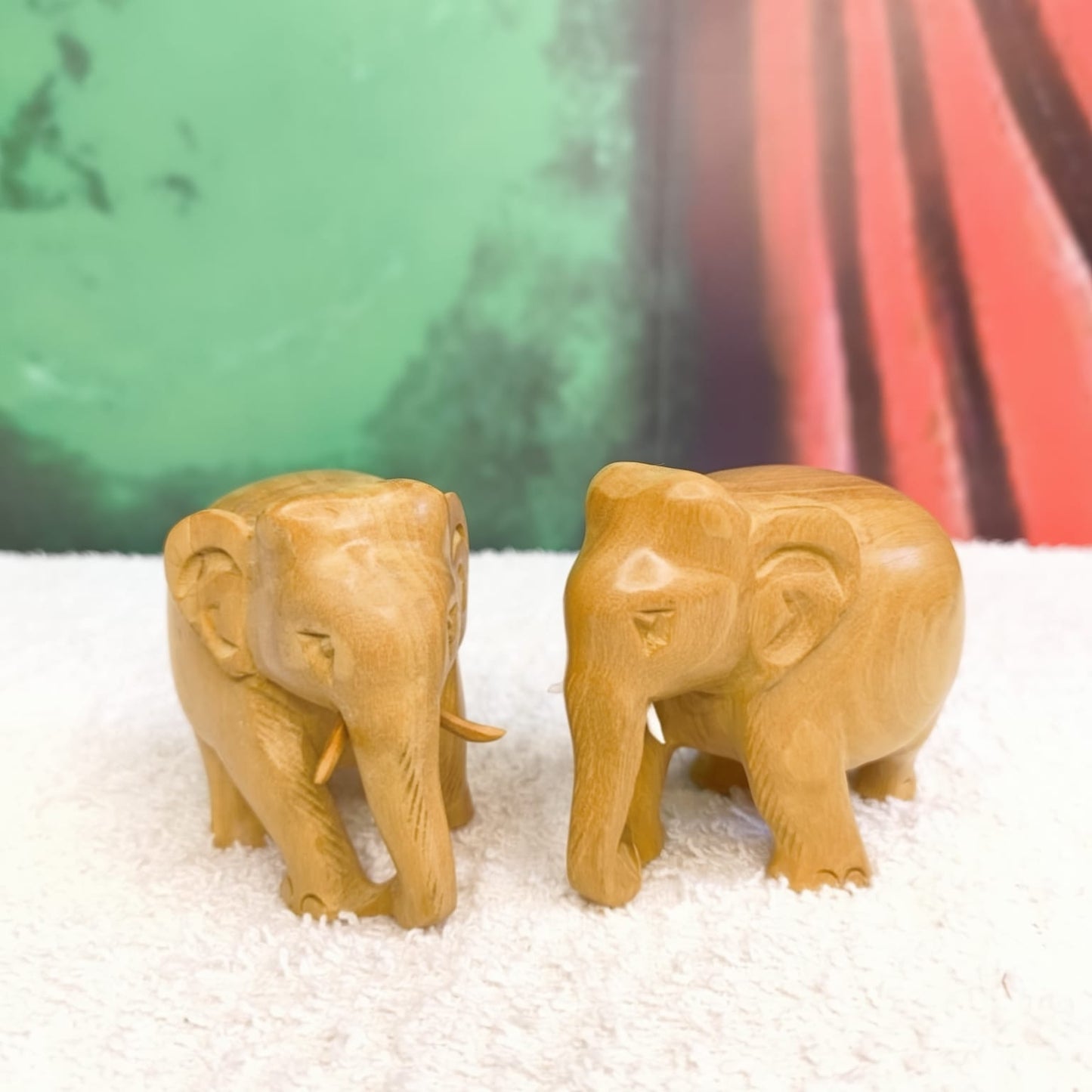 Wooden Handicraft Elephant Showpiece