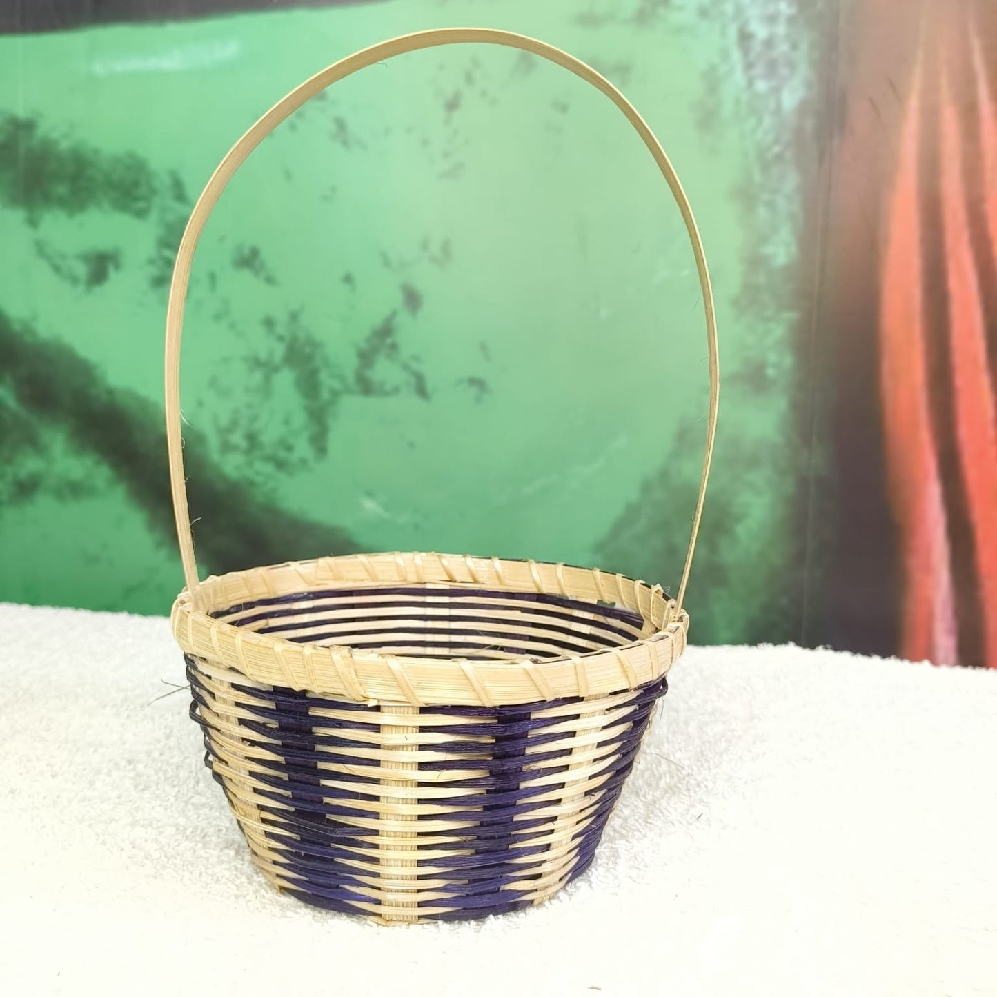Handmade Bamboo Fruit/Flower/Basket/Multi Purpose Basket With Handle