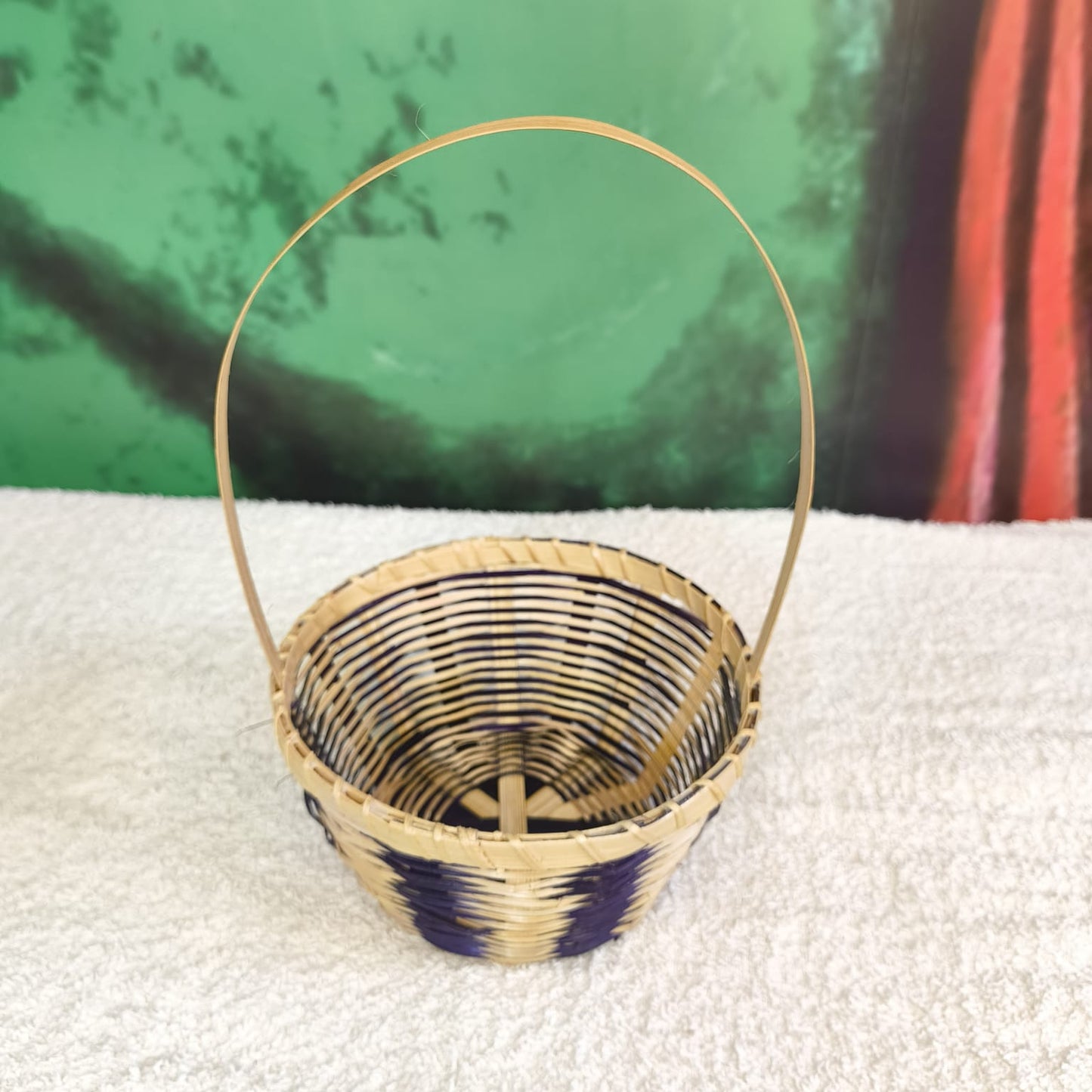 Handmade Bamboo Fruit/Flower/Basket/Multi Purpose Basket With Handle