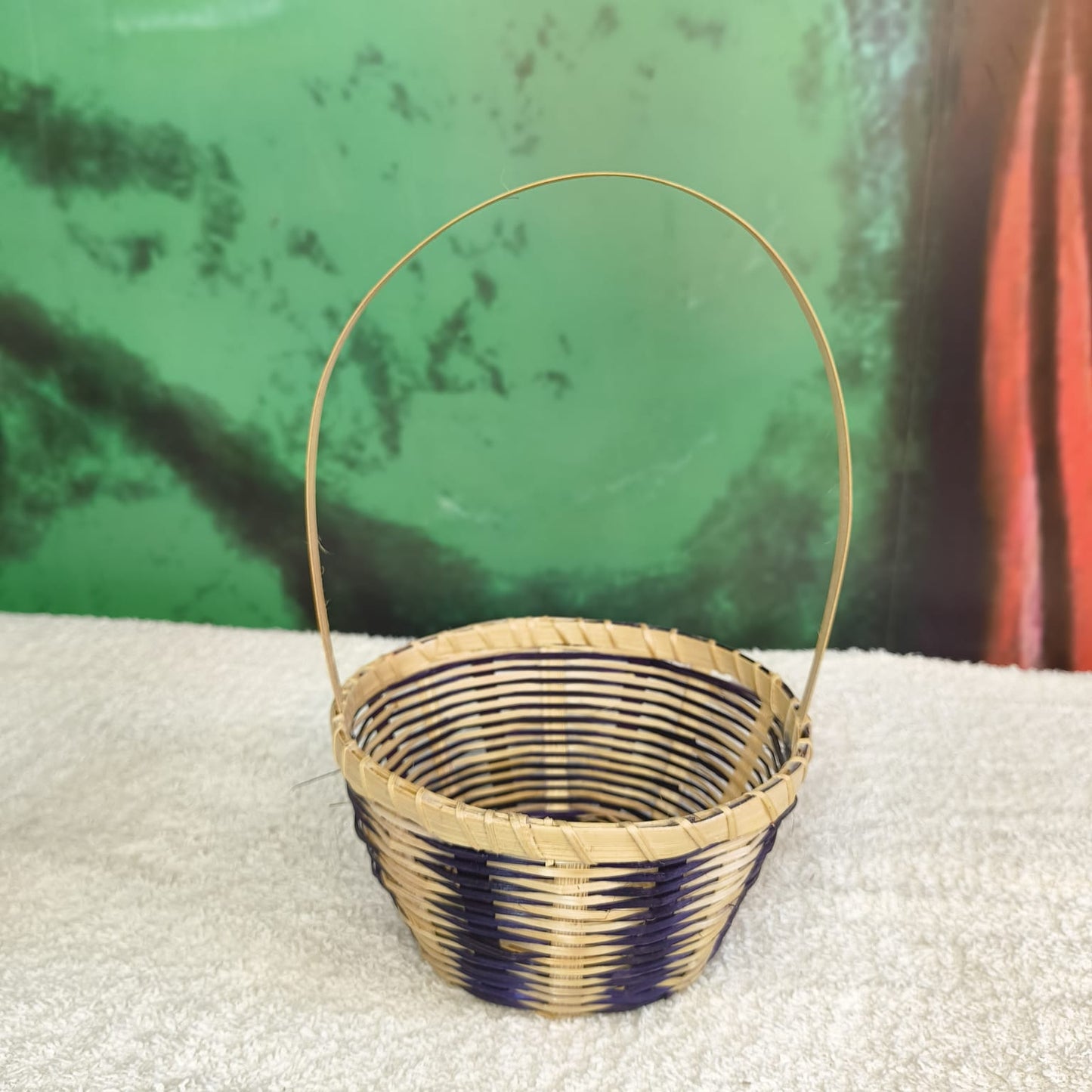 Handmade Bamboo Fruit/Flower/Basket/Multi Purpose Basket With Handle