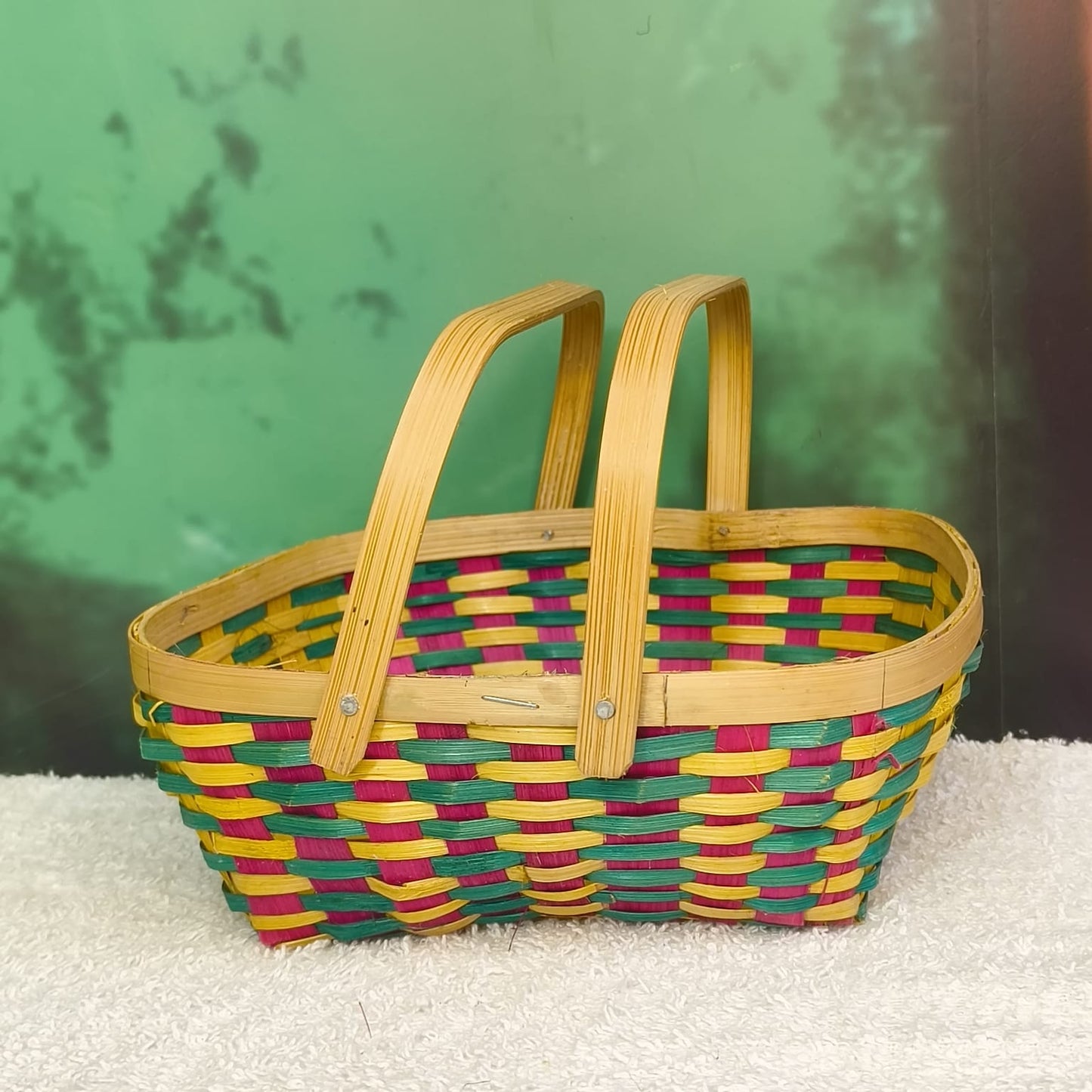 Handmade Bamboo Fruit/Flower/Basket/Multi Purpose Basket With Handle