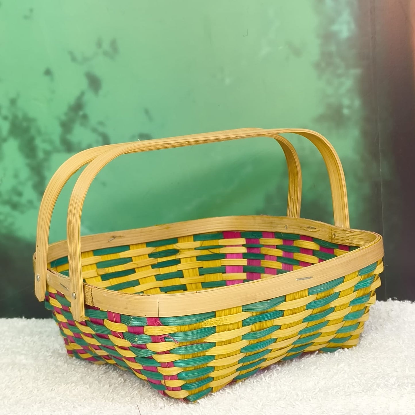 Handmade Bamboo Fruit/Flower/Basket/Multi Purpose Basket With Handle