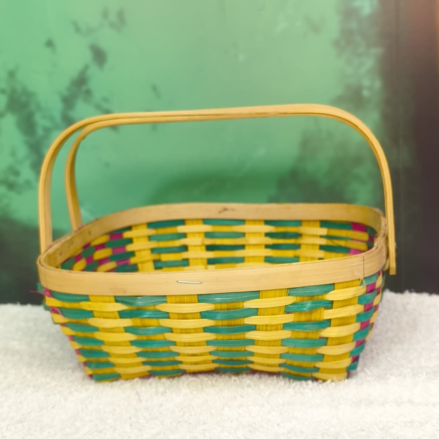 Handmade Bamboo Fruit/Flower/Basket/Multi Purpose Basket With Handle