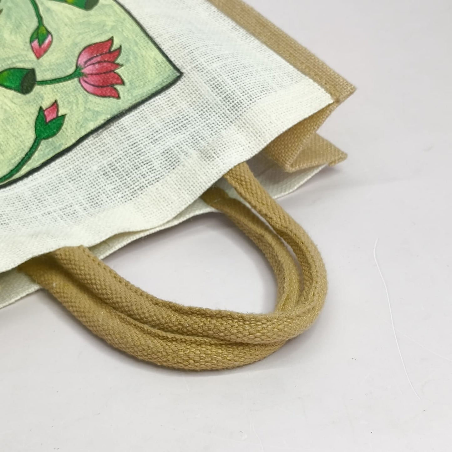 Hand Painted Jute Shopping Bag