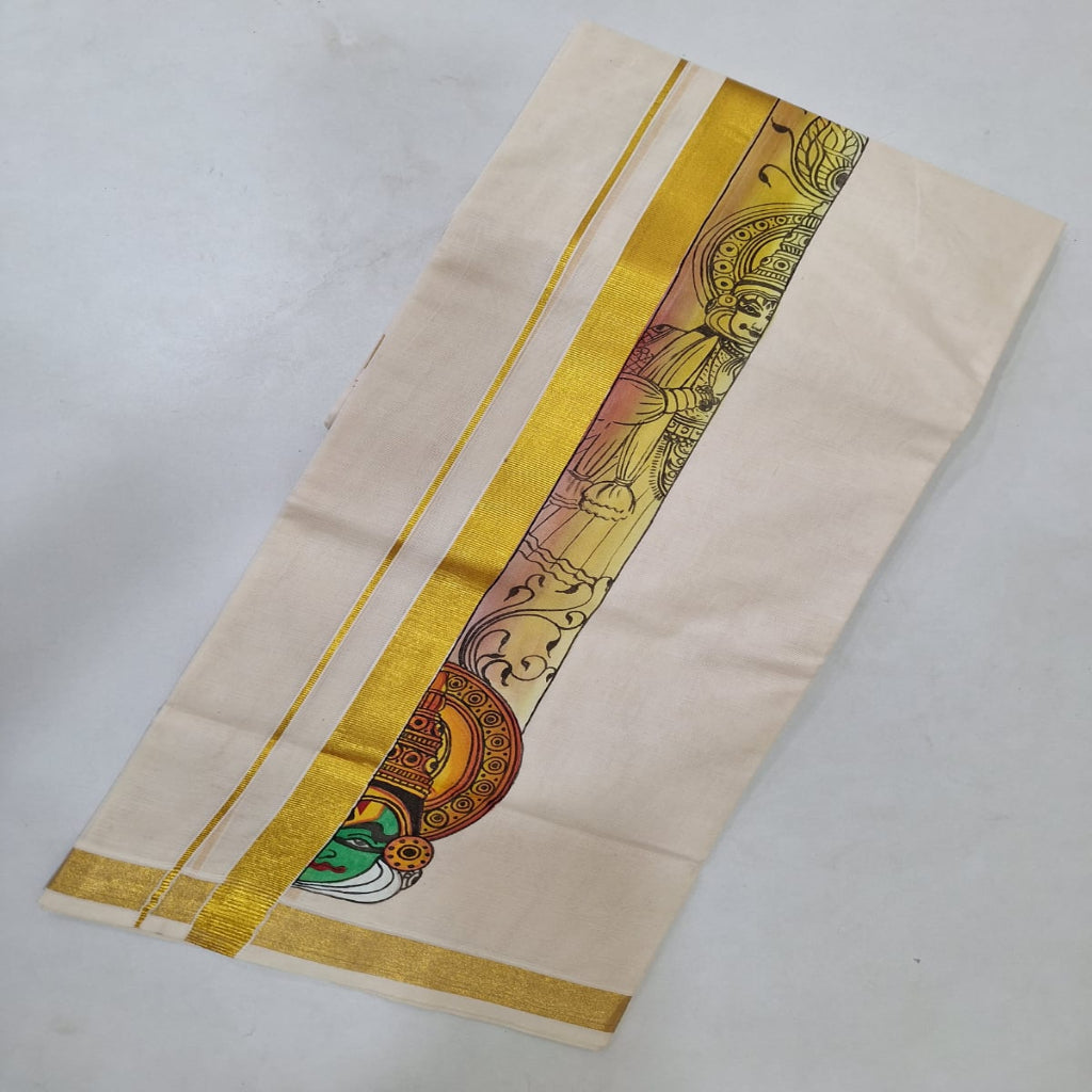 Hand Painted Double Dhoti