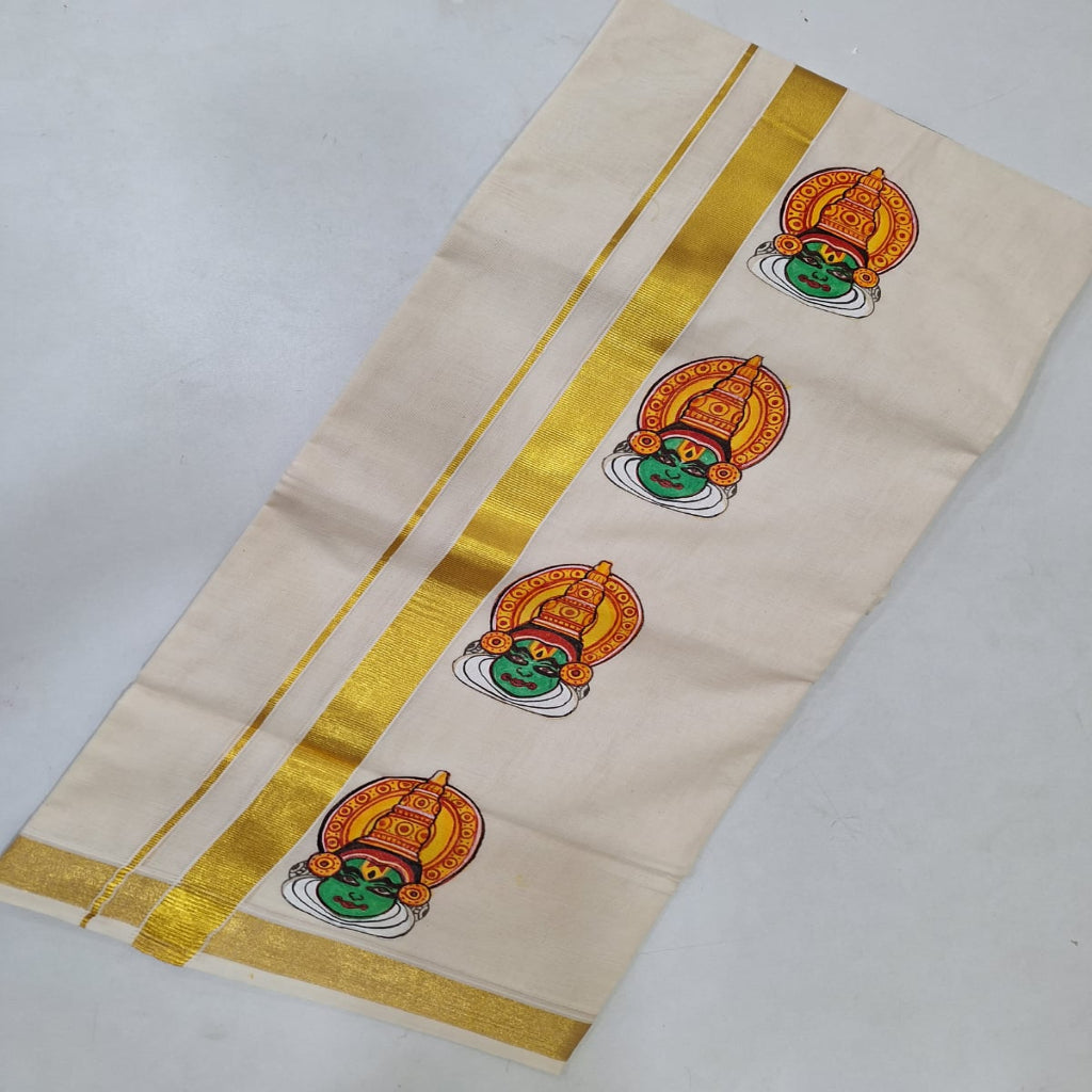 Hand Painted Double Dhoti