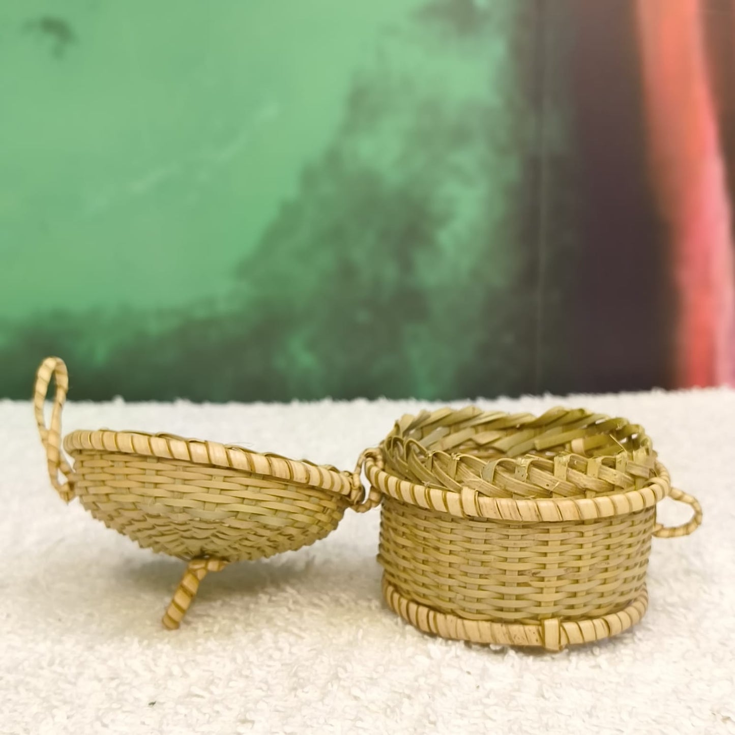 Handmade Miniature Jewellery Bamboo Box With Lid