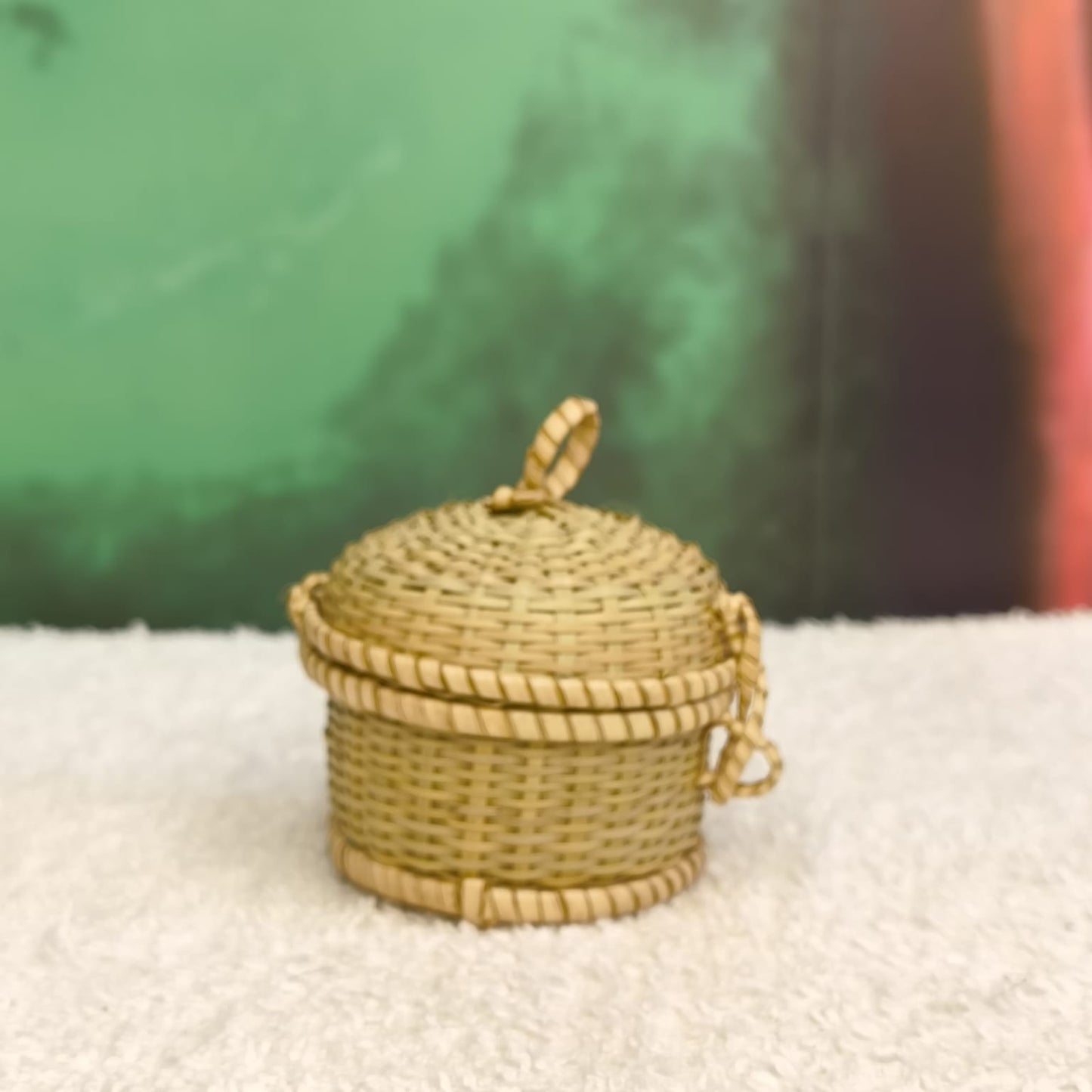 Handmade Miniature Jewellery Bamboo Box With Lid