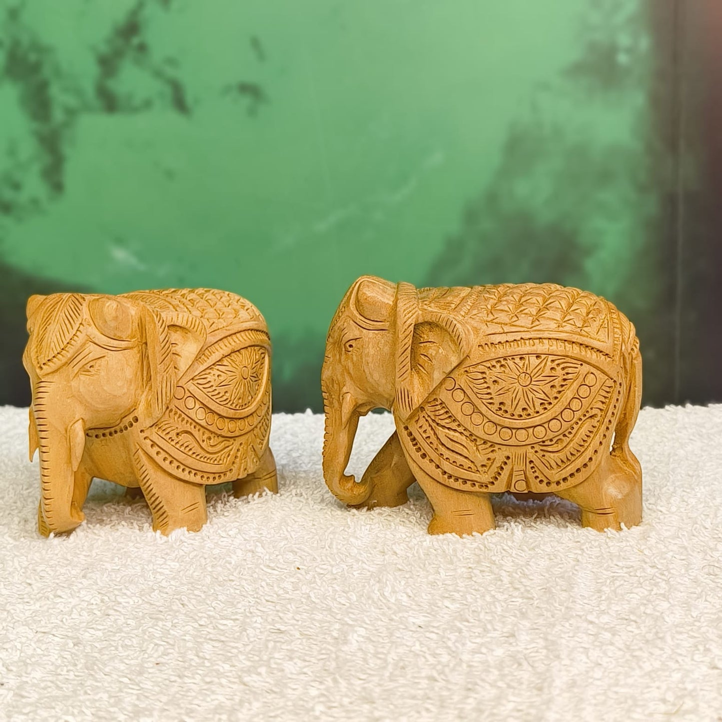 Wooden Rajasthan Handicraft Elephant Showpiece