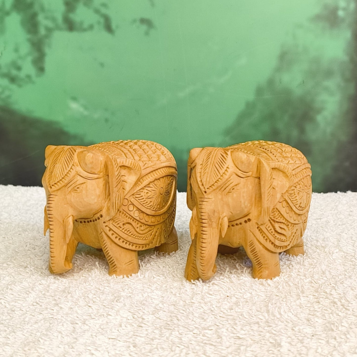 Wooden Rajasthan Handicraft Elephant Showpiece