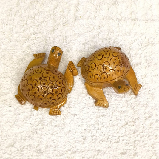 Hand Crafted Wooden Tortoise Turtle